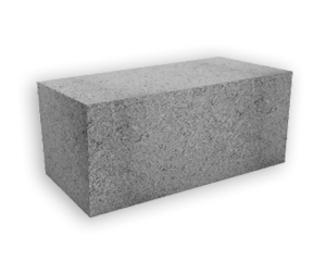 Блок бетонный полнотелый